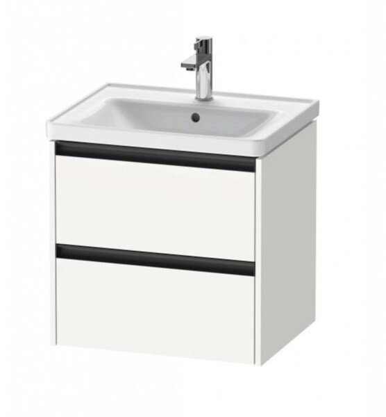 DURAVIT - Ketho.2 Umyvadlová skříňka 55x58x46 cm, 2 zásuvky, matná bílá K25281018180000