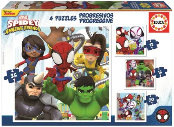 EDUCA Puzzle Spidey a jeho úžasní přátelé 4v1