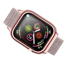USAMS ZB074 Nylonový řemínek pro Apple Watch 44/45mm růžovo-zlatá / Řemínek / Nylonový / Apple Watch 4/5/6/7/SE (ZB74IW4)