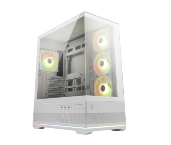 MSI case MAG PANO 110R PZ WHITE, ATX, Průhledná bočnice, 4x 120mm ARGB Fan, bílá EDF_2648763