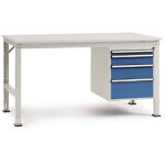 Manuflex LD1113.6011 ESD ESD pracovní stůl UNIDESK s kaučuk deska, rezedově zelená RAL 6011, Šxhxv = 2000 x 800 x 720-73