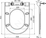 RAVAK - Chrome WC sedátko Uni Slim, se sklápěním SoftClose, bílá X01550