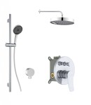 Kielle - Nefia Baterie pod omítku pro 2 spotřebiče, s příslušenstvím a s tělesem, chrom 20627SP50