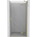 MEXEN/S - Mist-H sprchové dveře křídlové pravé 115, transparent, zlatá kartáčovaná 8A5-115-000-55-00-P