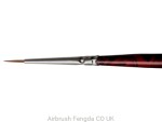 Kulatý štětec LifeColor Pure red sable s krátkým vlasem 0