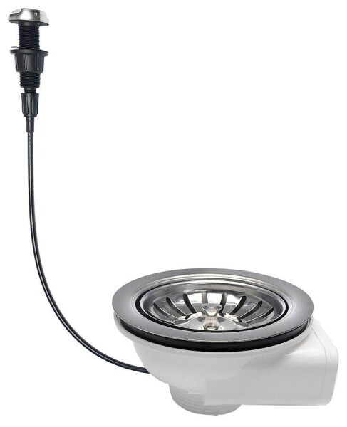 Bruckner - Dřezová výpust 6/4", s ovládáním, nerez 155.122.0