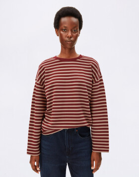 Armedangels Frankaa Maarlen Stripe 3677 velvet red-honey reed S