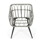 Zahradní sestava, polyratan, šedá, AZ-F1508 GREY