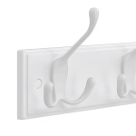 Věšák, dřevo, bílá, ABP-E1030 WT