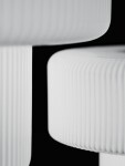 Ferm Living Skleněná stolní LED lampička Ripple White Large, bílá barva, sklo