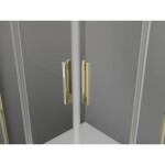 MEXEN - Exo čtvercový posuvný sprchový kout 95 x 95, transparent, zlato 8111-095-095-50-00