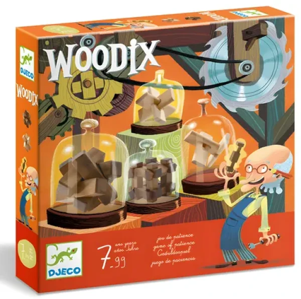 DJECO Sada 3D hlavolamů Woodix