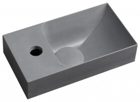 SAPHO - PICCOLINO betonové umývátko 30,8x17cm, baterie vlevo, šedá mat PK30017