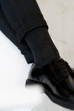 Ponožky Steven art.130 poloviční froté Merino Wool 41-46 černá 41-43