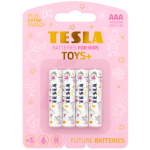 TESLA TOYS+ GIRL alkalická baterie AAA 4 ks / LR03 / mikrotužková / blister (11030421)