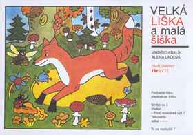 Velká liška malá šiška omalovánka