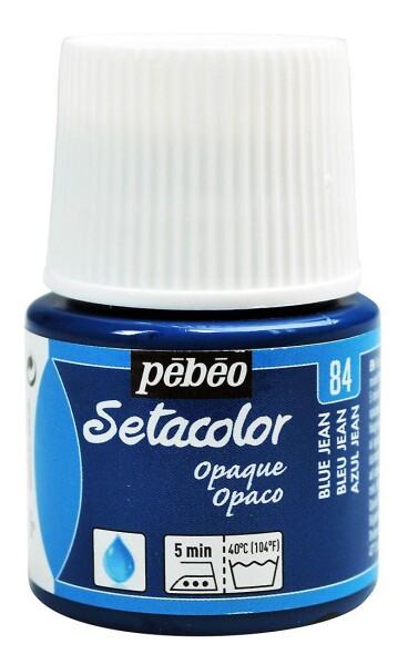 Barva na textil Pébéo Setacolor Opaque 45 ml - Modrá jeansová 84