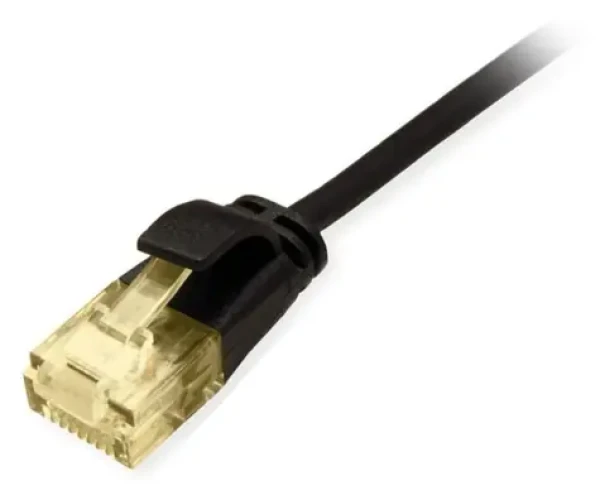 Equip SlimFlex černá / Patch kabel / Cat6a U/UTP / 0,5 m / PoE+ / LSZH (626902)