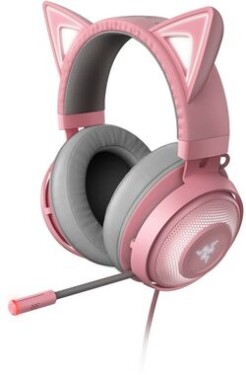 Razer Kraken Kitty Edition růžová / Herní sluchátka s mikrofonem / USB-A / 1.3 m (RZ04-02980200-R3M1)