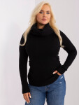 Černý dámský svetr plus size s viskózou Velikost: M/L