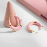 ELENYS Blush – pozlacené náušnice 18K žluté zlato