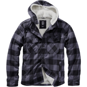 Brandit Bunda Lumberjacket Hooded černá | šedá 5XL