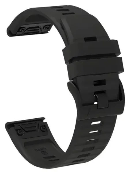 Hurtel silikonový řemínek pro Garmin Fenix 3/5X/6X/7X Pro černá / Řemínek