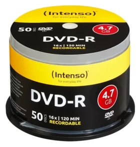 Intenso DVD-R 4,7GB / Optické médium / 16x / 50 ks / Cake box (4101155)