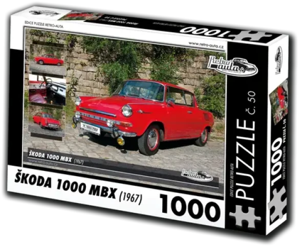 RETRO-AUTA Puzzle č. 50 Škoda 1000 MBX (1967)
