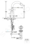 STEINBERG - 250 Bidetová baterie s výpustí, chrom 250 1300