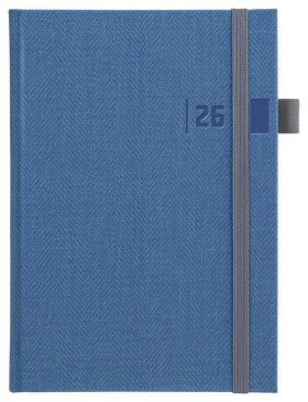 Týdenní diář 2027 TWEED MODRÝ (A5)