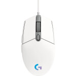 Logitech myš G203 Lightsync / drátová myš / 8000dpi / bílá (910-005797)