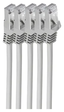 Shiverpeaks Cat7 S/FTP patch kabel šedá / Síťový kabel / RJ-45 / 3 m / 600 MHz / LSZH (BS75513-SET5)