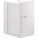 CERANO - Přídavný otočný panel ke sprchové zástěně Onyx - 8 mm - chrom, transparentní sklo - 30x200 CER-537346