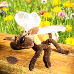 Plyšová včela 20 cm, ECO-FRIENDLY