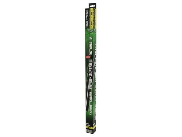 Ploché stěrače COMPASS FLAT SET 660+450mm GREEN OCT IV, SUP III, Karoq, Kamiq, Enyaq