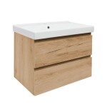 Koupelnová skříňka 2 zásuvková s umyvadlem SAT B-Way 79x50x45 cm dub mat BWAY280OAKU1BI BWAY280OAKU1BI