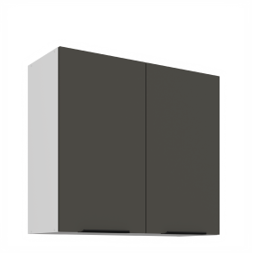 Horní skříňka Aria 80 G-72 2F Barva korpusu: Bílá, Barva dvířek: GR - Graphite AFM