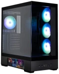 ZALMAN P40 DS černá / ATX / 4x 120mm ARGB / 2x USB 3.0 + 1x USB-C / 9.1" LCD displej / bez zdroje / panoramatická (P40 DS Black)