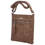 Příjemná dámská koženková crossbody s výraznou ozdobou Alice, zemitá