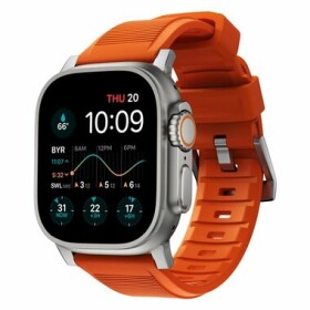 Nomad Rugged Strap řemínek pro Apple Watch oranžová-stříbrná (NM01287285)