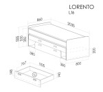 Postel Lorento L16 Barva korpusu: Dub nash / bílá