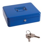 LEVIOR 70124 Pokladna kovová, 300x240x90mm, modrá