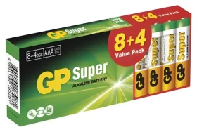 GP Super Alkaline AAA (LR03) 8+4 ks / Alkalická baterie / Mikrotužková (B1310T2)