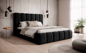 FRONTI Postel MODEL 14 160x200 černá - MAGIC VELVET 2219
