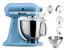 Rozbaleno - KitchenAid 5KSM175PSEVB matná modrá / Kuchyňský robot Artisan / 300W / 4,8L / 10 rychlostí / rozbaleno (5KSM175PSEVB.rozbaleno)