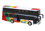 Mamido Dvoupatrový kovový autobus s pohonem barevný se světly a zvuky
