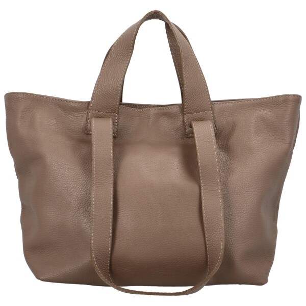 Velká a prostorná dámská kožená taška Sára, D40 zemitá
