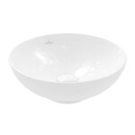 VILLEROY & BOCH - Loop&Friends Umyvadlo na desku, průměr 38 cm, s přepadem, CeramicPlus, Stone White 4A4500RW