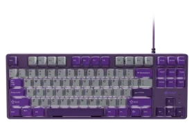 FURY Kanabo K2 šedo-fialová / Klávesnice / Mechanická / US layout / Drátová / Podsvícení (NFU-2350)